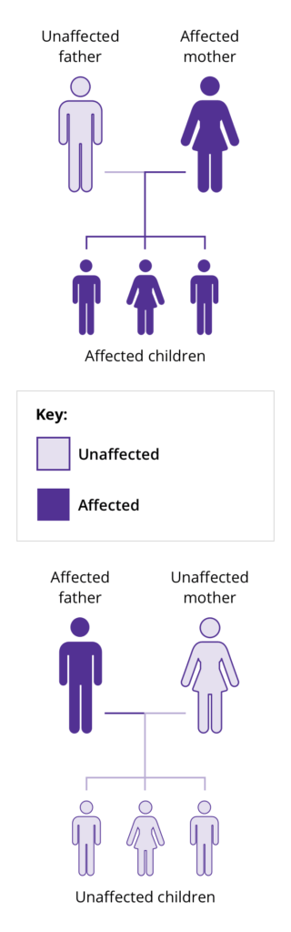 Mothers with an LHON mutation will pass it on to their children