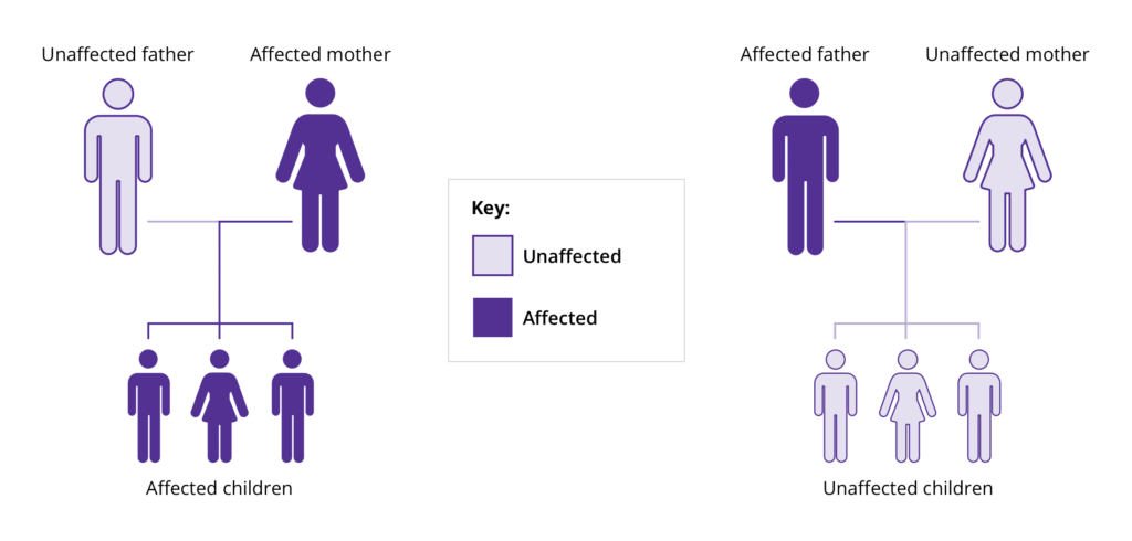 Mothers with an LHON mutation will pass it on to their children